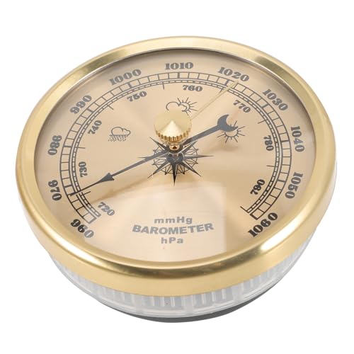 POPETPOP Barometer Für Zuhause Metallbarometer Wandmontiertes Hygrometer Genaue Luftdruckmessung von POPETPOP