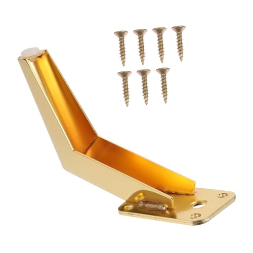 POPETPOP Zubehör Strapazierfähige Möbelbeine Möbelfüße Sofabeinplatte Couch Beine Für Schreibtisch Höhe Sofabeine Aus Chrom Verstellbare Beine Für Möbel Hochfestes Raffiniertes Eisen Golden von POPETPOP