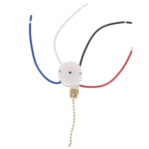 POPETPOP Zugkettenschalter für Deckenventilator Gang Adrig Pull Chain Lichtschalter Wand und Deckenleuchten Geeignet Einfache Installation Langlebig von POPETPOP