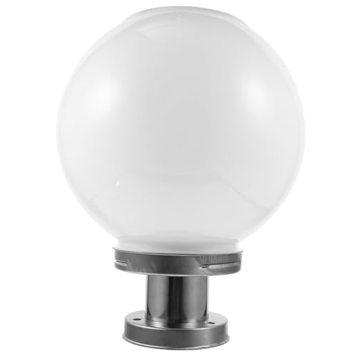 POPETPOP solar post lampe Solarsäulenleuchten für den Außenbereich Outdoor-Solar-Stufenlicht solarleuchten für außen solarlampen Solarleuchten für den Außenbereich Solar-Außenlampe Weiß von POPETPOP