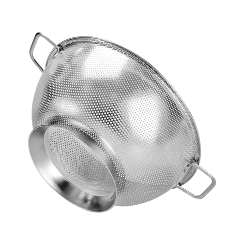 POPGRADE 3 Qt Edelstahlsieb mit Griff, Sieb mit solidem Boden, Edelstahl-Küchensieb zum Waschen von Reis, Nudeln und kleinen Körnern POPGRADE 3 Qt Edelstahlsieb mit Griff, Sieb mit solidem Boden, Edelstahl-Küchensieb zum Waschen von Reis, Nudeln und kleinen Körnern von POPGRADE
