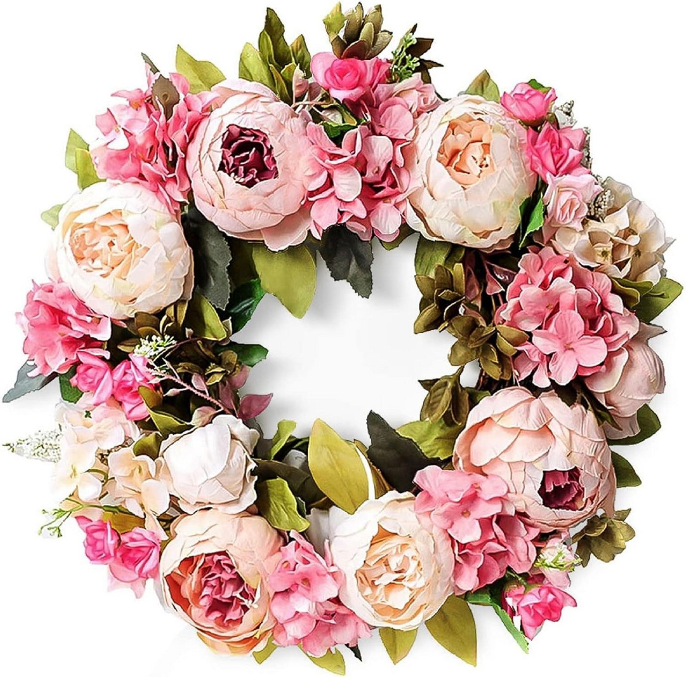 Kunstkranz Deko Kranz Wandkranz Handgefertigt Kranz Türkranz Ø 40cm, POPOLIC, Pfingstrose Rebe Blumenkranz für Haustür, Wand und Tisch Kunstkranz Deko Kranz Wandkranz Handgefertigt Kranz Türkranz Ø 40cm, POPOLIC, Pfingstrose Rebe Blumenkranz für Haustür, Wand und Tisch von POPOLIC