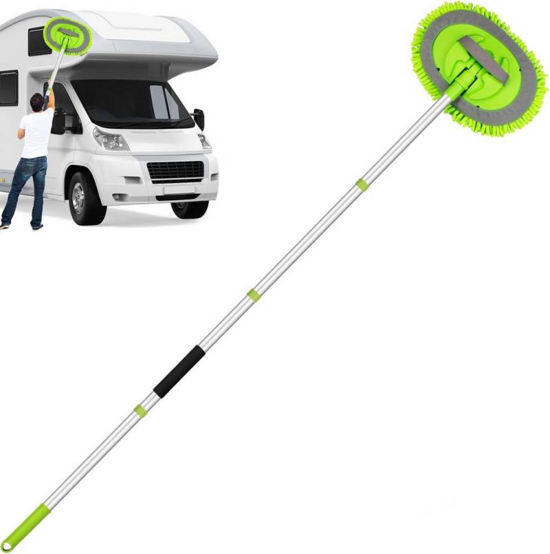 POPOLIC Autowaschbürste 160CM Autowaschbürste Waschbürste Auto mit Langer Griff, (Autowaschmopp aus Mikrofaser-Chenille, abnehmbarer Mopp mit 4 Abschnitten), für Auto RV Trucks Wohnwagen Wohnmobil von POPOLIC