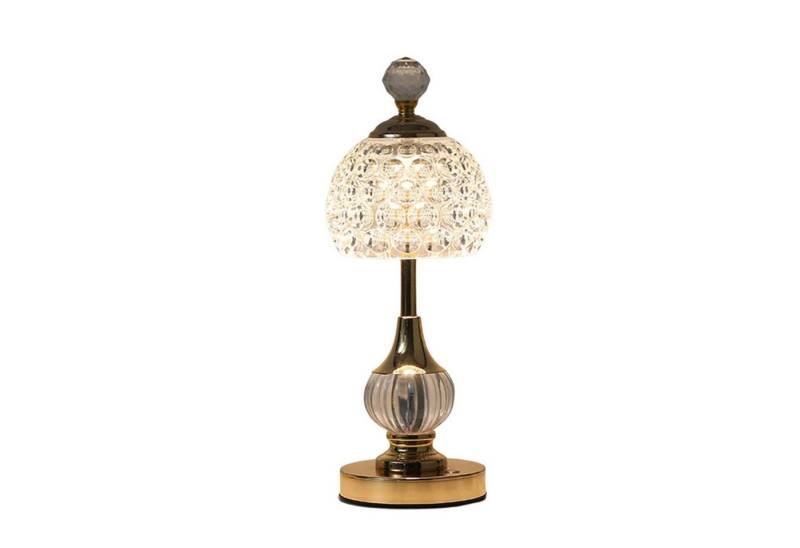 POPOLIC LED Nachttischlampe Drei Farben LED Kristall Schreibtischlampe, Touch gesteuert, weiches und nicht irritierendes Licht, 3-Wege dimmbare Nachttischlampe, Dekorative LED Lampe für Schlafzimmer,Wohnzimmer von POPOLIC