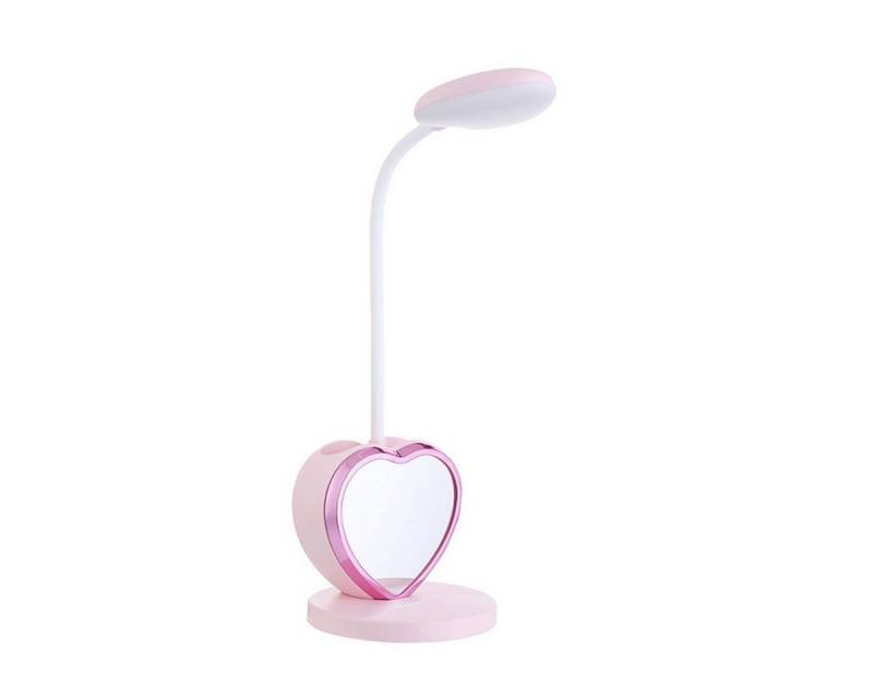 POPOLIC LED Schreibtischlampe Stifthalter-Schreibtischlampe, abnehmbarer magnetischer Spiegel, 1200 mAh, stufenloses Dimmen, lüfterlos von POPOLIC