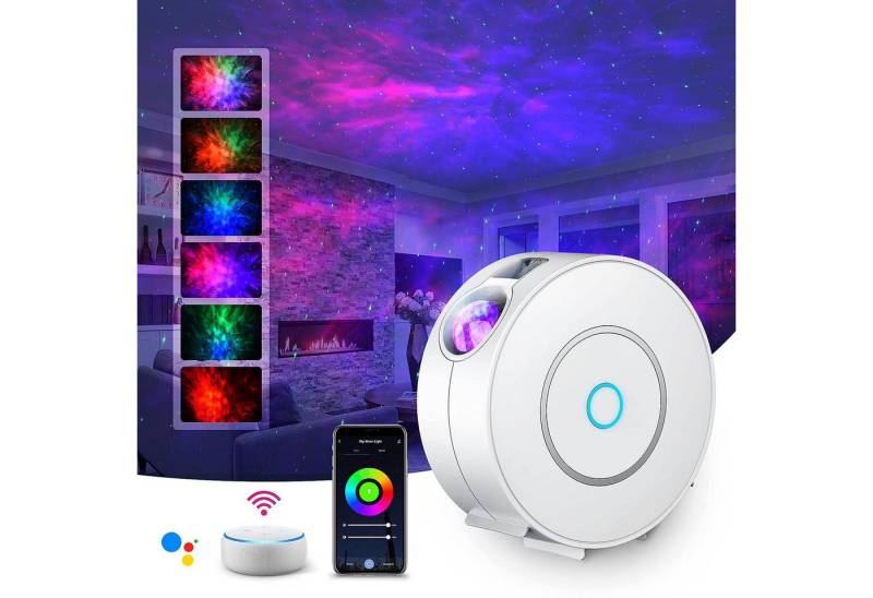 POPOLIC Projektionslampe WiFi LED Sternenhimmel Projektor, mit RGB Dimming, LED fest integriert von POPOLIC