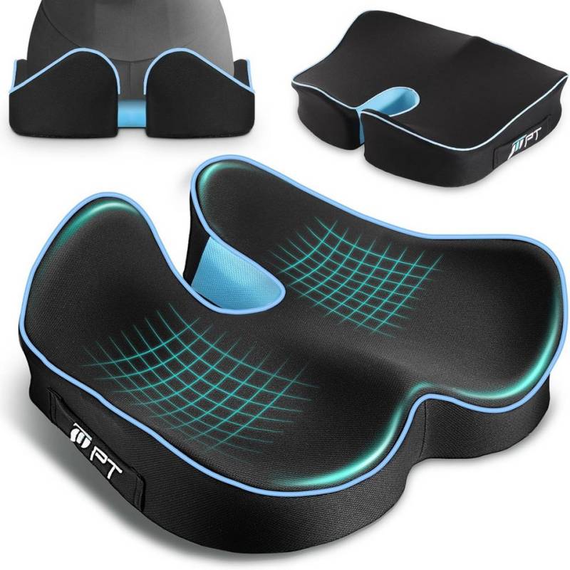 POPOLIC Sitzkissen Sitzkissen für Bürostuhl & Autositz – Ergonomisches, Steißbeinkissen aus Memory-Schaum, Erhöht Sitzkomfort von POPOLIC