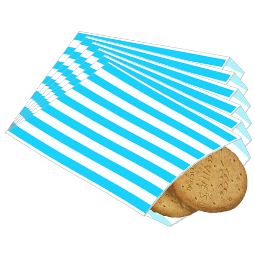 POPOYU 100 Stück Butterbrottüten Klein Candybar Tüten Schwarz,13x18cm Mini Papiertüten Kraft Papier Plätzchentüten für Weihnachten Halloween Bonbon Tüten,Süßigkeiten TütenGeschenktütenVerpackungstüten von POPOYU