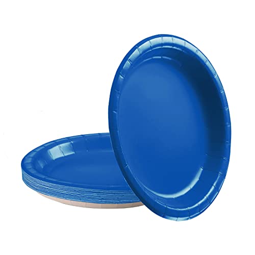 16 Stück Blau Pappteller,18CM Rund Teller Einwegteller Blau Einmalteller Einweg Geschirr,7inch Partyteller Einmalgeschirr Tisch Dekorationen Partygeschirr für Hochzeit Garten Geburtstag Party 16 Stück Blau Pappteller,18CM Rund Teller Einwegteller Blau Einmalteller Einweg Geschirr,7inch Partyteller Einmalgeschirr Tisch Dekorationen Partygeschirr für Hochzeit Garten Geburtstag Party von POPOYU