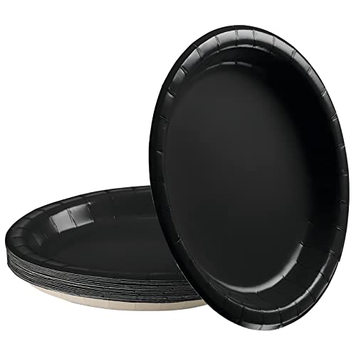 16 Stück Schwarz Pappteller,23CM Rund Teller Einwegteller Schwarz Einmalteller Einweg Geschirr,9inch Partyteller Einmalgeschirr Tisch Dekorationen Partygeschirr für Hochzeit Garten Geburtstag Party 16 Stück Schwarz Pappteller,23CM Rund Teller Einwegteller Schwarz Einmalteller Einweg Geschirr,9inch Partyteller Einmalgeschirr Tisch Dekorationen Partygeschirr für Hochzeit Garten Geburtstag Party von POPOYU