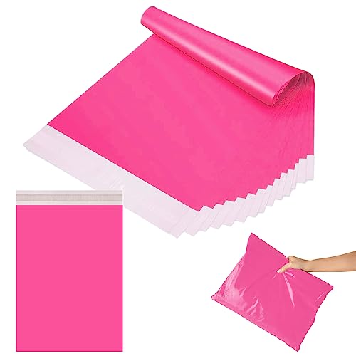 30P Versandbeutel Plastik Rosenrot Versandtaschen 14x18"(35x45cm) Versandtüten Warenbeutel,Selbstklebend und Blickdicht,Versandtüten aus Plastik für Kleidung Logistikverpackungen Transport Textilien von POPOYU