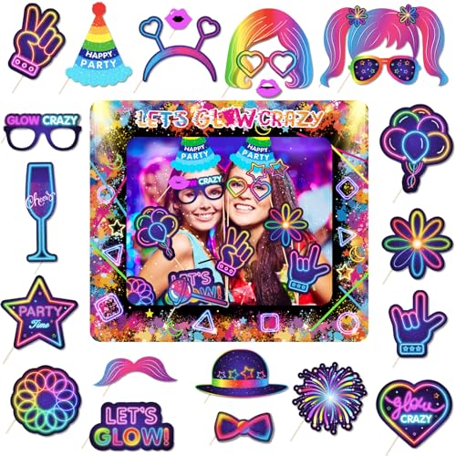 POPOYU 26 Stück Let's Glow Party Foto Requisiten,Neon Aufblasbarer Fotorahmen,Disco Fotobox Accessoires Geburtstag,Bilderrahmen Neon für Geburtstag,Abschlussball,Disco Party Zubehör Photo Frame Set POPOYU 26 Stück Let's Glow Party Foto Requisiten,Neon Aufblasbarer Fotorahmen,Disco Fotobox Accessoires Geburtstag,Bilderrahmen Neon für Geburtstag,Abschlussball,Disco Party Zubehör Photo Frame Set von POPOYU