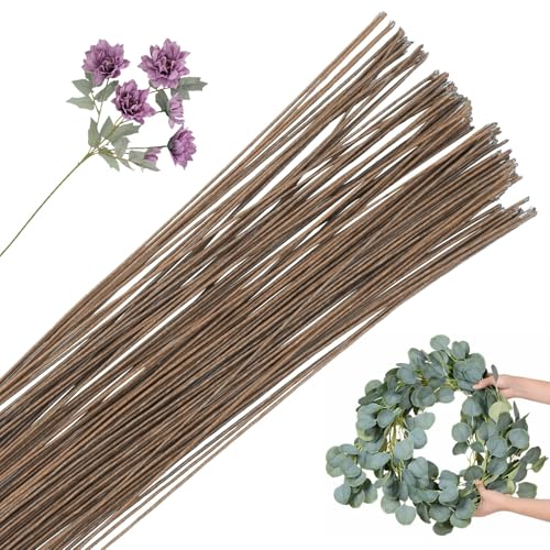 POPOYU 100 Stück Floristendraht 40 cm,0.5mm Blumendraht Braun,Blumendraht zum Basteln,Blumen Draht,DünnesBlumendraht Floristikdraht Papierummantelt für Künstliche Blumen Hochzeit Bouquet Dekor POPOYU 100 Stück Floristendraht 40 cm,0.5mm Blumendraht Braun,Blumendraht zum Basteln,Blumen Draht,DünnesBlumendraht Floristikdraht Papierummantelt für Künstliche Blumen Hochzeit Bouquet Dekor von POPOYU