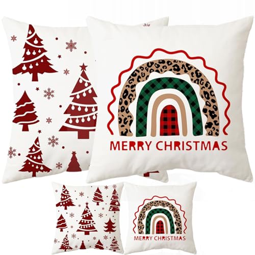POPOYU 2 Stück Kissenbezug Weihnachten, 45x45cm Weihnachtskissenbezug Kissenbezug Weiß Deko Kissenbezug Baumwolle Leinen Xmas Weihnachtsbaum Weihnachtsblumen Zierkissenbezug Weihnachtsdeko Cover Couch POPOYU 2 Stück Kissenbezug Weihnachten, 45x45cm Weihnachtskissenbezug Kissenbezug Weiß Deko Kissenbezug Baumwolle Leinen Xmas Weihnachtsbaum Weihnachtsblumen Zierkissenbezug Weihnachtsdeko Cover Couch von POPOYU