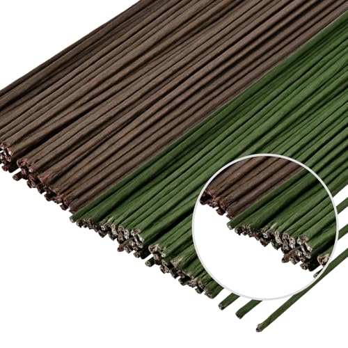 POPOYU 40 Stück Floristendraht 40 cm,1mm Blumendraht Braun&Schwarzgrün,Blumendraht zum Basteln,Blumen Draht,DünnesBlumendraht Floristikdraht Papierummantelt für Künstliche Blumen Hochzeit BouquetDekor POPOYU 40 Stück Floristendraht 40 cm,1mm Blumendraht Braun&Schwarzgrün,Blumendraht zum Basteln,Blumen Draht,DünnesBlumendraht Floristikdraht Papierummantelt für Künstliche Blumen Hochzeit BouquetDekor von POPOYU
