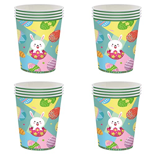POPOYU Ostern Party Supplies Ostern Tischdekorationen,16Pcs Osternest Pappbecher,255ml Happy Easter Papier Kaffeetassen Einwegbecher Ostergeschirr mit Süßem Hasen und Bunten Eiern,Osterbecher POPOYU Ostern Party Supplies Ostern Tischdekorationen,16Pcs Osternest Pappbecher,255ml Happy Easter Papier Kaffeetassen Einwegbecher Ostergeschirr mit Süßem Hasen und Bunten Eiern,Osterbecher von POPOYU