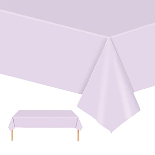 Pastellviolett Einweg Tischdecken 137x274cm Kunststoff Rechteck Tischdecken,wasserdichte Kunststoff-Tischdecken für Tische im Indoor und Outdoor Partys,Geburtstage, Hochzeiten,Haushalt Partyzubehör von POPOYU