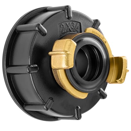 Poppstar IBC Verbinder S60 x 6mm für IBC-Tank, mit Klauenkupplung (Kupplung 3/4 Zoll Gewinde) von POPPSTAR