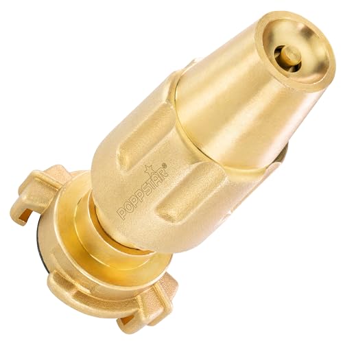POPPSTAR Messing Gartenspritze extra robust mit Spritzdüse Nennweite 14mm auf System Geka Kupplung von POPPSTAR