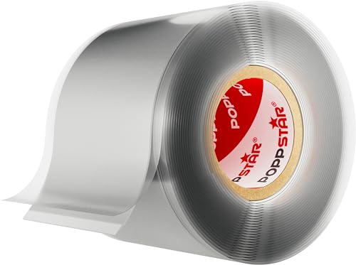 POPPSTAR 1x 3m selbstverschweißendes Silikonband, Silikon Tape Reparaturband, Isolierband und Dichtungsband (Wasser, Luft), 38mm breit, grau von POPPSTAR