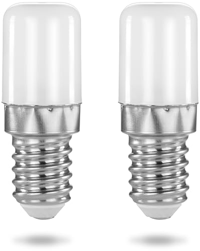 Poppstar 2x Kühlschranklampe LED (E14, 1,6W, kaltweiß, 150 lm (16W)) Leuchtmittel für Kühlschrank, Nähmaschine von POPPSTAR