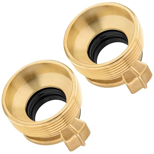 Poppstar 2x Messing Schnellkupplung 1 1/2 Zoll Außengewinde (G 1 1/2"-Gewinde auf Klauenkupplung) von POPPSTAR