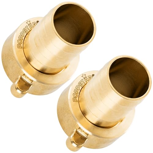 Poppstar 2x Schlauchverbinder IG 3/4 Zoll Messing (inkl. Überwurfmutter mit Flachdichtung) auf Schlauchtülle 3/4 Zoll (19mm) von POPPSTAR