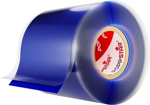 POPPSTAR 3m selbstverschweißendes Silikonband, Silikon Tape Reparaturband, Isolierband und Dichtungsband (Wasser, Luft), 50mm breit, blau von POPPSTAR
