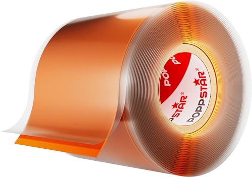 POPPSTAR 3m selbstverschweißendes Silikonband, Silikon Tape Reparaturband, Isolierband und Dichtungsband (Wasser, Luft), 50mm breit, orange von POPPSTAR