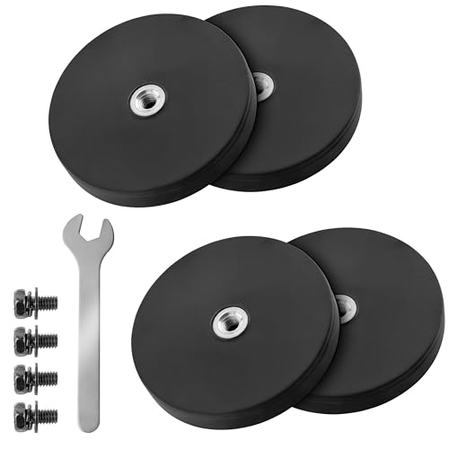 Poppstar 4 Gummimagnete, Neodym, Durchmesser 43 mm, mit Innengewinde M4, 7 kg Haftkraft Poppstar 4 Gummimagnete, Neodym, Durchmesser 43 mm, mit Innengewinde M4, 7 kg Haftkraft von POPPSTAR