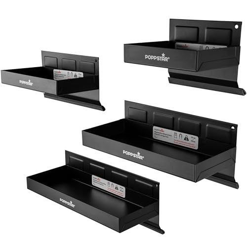 Poppstar 4 Magnetische Ablagen, verschiedene Größen: 150mm, 210mm, 270mm, 310mm, Material: Stahl, Farbe: schwarz Poppstar 4 Magnetische Ablagen, verschiedene Größen: 150mm, 210mm, 270mm, 310mm, Material: Stahl, Farbe: schwarz von POPPSTAR