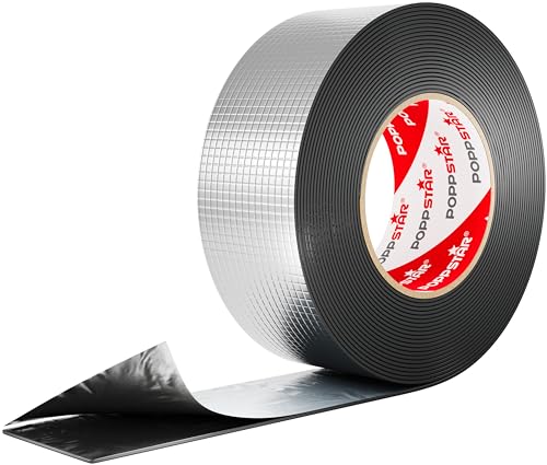 POPPSTAR Alu Butyl Klebeband (10 m x 50 mm x 1,5 mm) Aluminium Dichtband selbstklebend von POPPSTAR