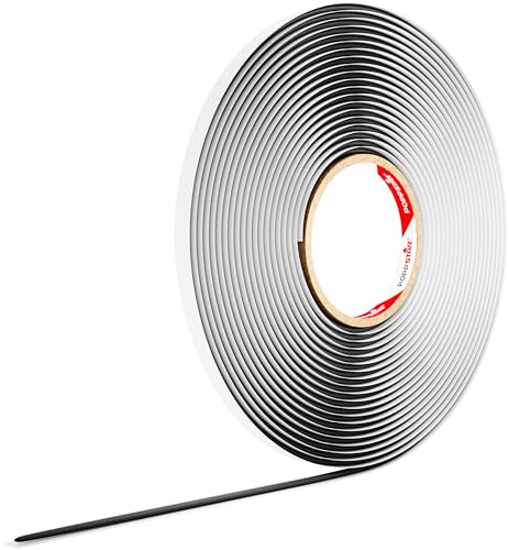 Poppstar Butylrundschnur Klebeband (10 m x 4 mm) Dichtband selbstklebend, rund, Farbe schwarz von POPPSTAR