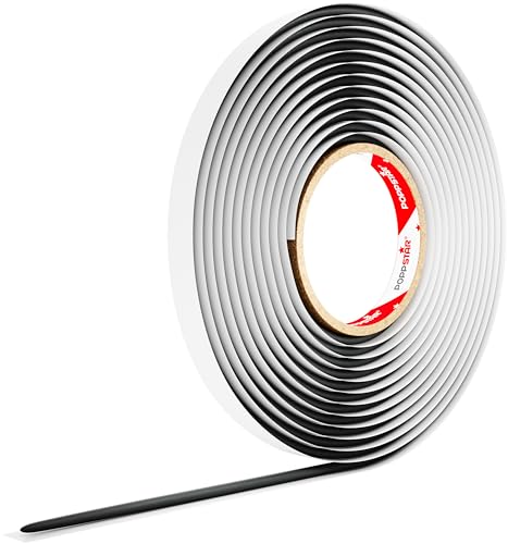 Poppstar Butylrundschnur Klebeband (5 m x 6 mm) Dichtband selbstklebend, rund, Farbe schwarz von POPPSTAR
