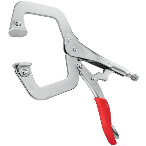 Poppstar Metallzwinge in C-Form (Länge 28 cm) C-Zwinge mit 7 cm Spannweite und Kunststoffgriff von POPPSTAR