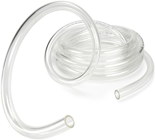 Poppstar PVC Schlauch 5m Transparent (8/10mm, -5 °C bis +65°C, max. 1,5 bar) für Lebensmittel, Wasser von POPPSTAR