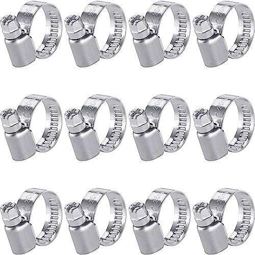 Poppstar Schlauchschellen Edelstahl 12-20mm mit Bandbreite 9mm, W2-Qualität (12 Stück) von POPPSTAR