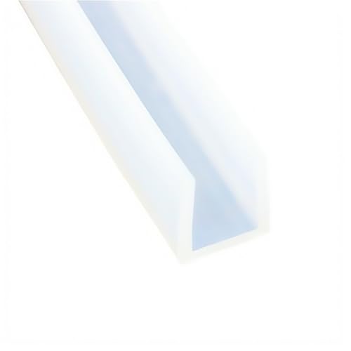 1/3 Meter Silikonkautschuk U-förmiger Dichtungsstreifen, rahmenlose Glaskantendichtung for Dusche, weich, 1 Stück(C3 x W6 x H10 mm,1meter) von POQAX