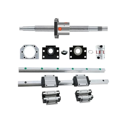1 Satz Kugelumlaufspindel-Kit SFU1605 mit HGH15CA/HGW15CC gewöhnlichen/Stahlblockwagen, HGR15 Linearführungen for CNC(Red,800mm) von POQAX
