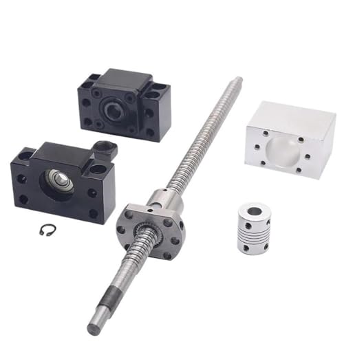 1 Satz SFU1204 Kugelumlaufspindel-Kit, 200 mm leichte C7-Kugelumlaufspindel mit BK/BF10-Endstütze for Maschinen(400mm) von POQAX
