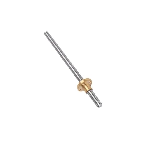 1 Satz T8-Trapezschraube mit Messingmutter, 100–550 mm zuverlässige Gewindespindel for mechanische Geräte(1MM*1MM*300MM) von POQAX