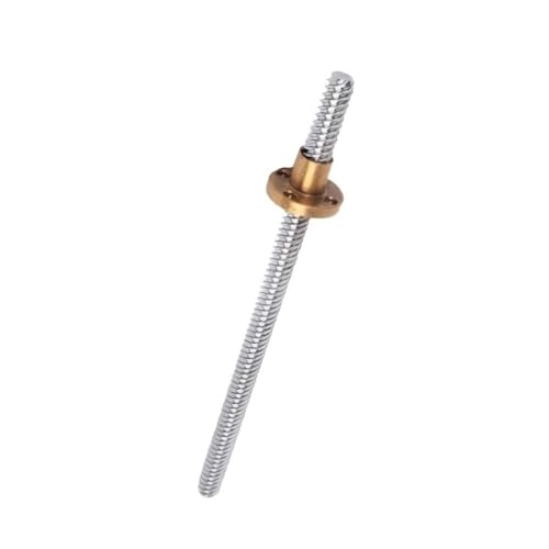 1 Satz T8-Trapezschraube mit Messingmutter, 100–550 mm zuverlässige Gewindespindel for mechanische Geräte(2MM*10MM*200MM) von POQAX