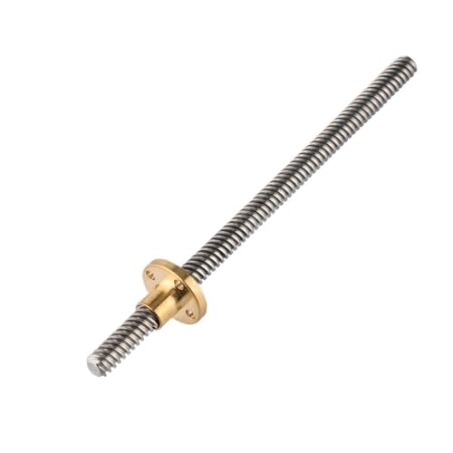 1 Satz T8-Trapezschraube mit Mutter, Gewinde 2 mm/4 mm/8 mm, Gewindestange mit hoher Härte for CNC-Werkzeugmaschinen(8MM*300MM) von POQAX