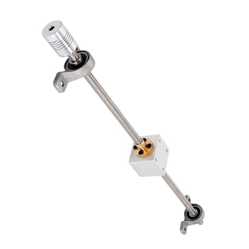 1 Satz T8-Trapezschraubensatz mit 2 mm Steigung, Präzisionsgewindestange mit KP08-Halterungsmutter for 3D-Drucker(330mm) von POQAX