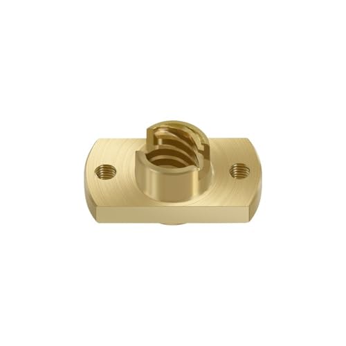 1 Stück T8-Schraube, gefräste Mutter aus Messing/POM, 2/8 mm Gewinde, Steigung 2 mm, praktische Trapezgewindemutter for CNC-Maschinen(Red,8mm) von POQAX