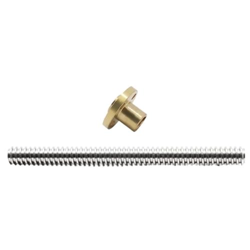 1-teiliges T8-Trapezschrauben-Set, Außendurchmesser 8 mm, Steigung 2 mm, langlebige Gewindestange mit Messingmutter for CNC-Maschine(2MM*2MM*400MM) von POQAX