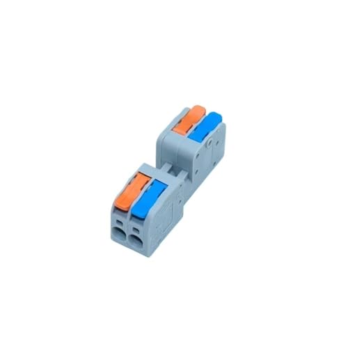 10 STÜCKE Docking Plug-in Schnell Leiter Terminal Block, Orange/blau Lampe Verdrahtung Kabel Stecker, universal Compact Splitter(Blue,2) von POQAX