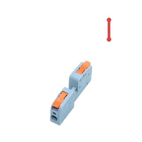 10 STÜCKE Docking Plug-in Schnell Leiter Terminal Block, Orange/blau Lampe Verdrahtung Kabel Stecker, universal Compact Splitter(Orange,1) von POQAX