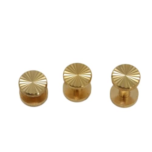 10 Stück M3-Gewindebefestigungen, Messingstange, Außendurchmesser 4 mm, Fotoalbum-Bindungsschraube, Nagelnieten mit 10 mm Kopf(10MM*7MM) von POQAX