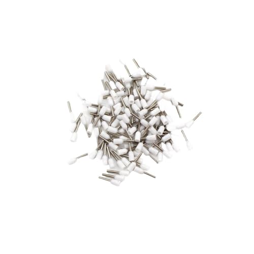 100 Stück Rohrdrahtverbinder E0508 ​​E7508 E1508 E2508 E4009, Crimp-Aderendhülsen, Crimp-Terminals, Kabelendterminal(WHITE,6012) von POQAX